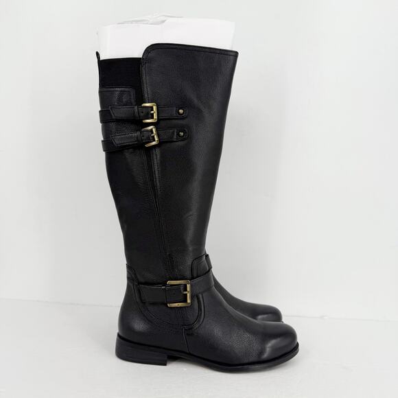 Naturalizer Womens Jessie Knee High Boots US 8 M WC EU 38.5 Black Leather NIB - Picture 3 of 11